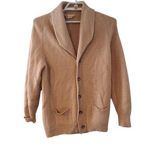 Gobi vintage cardigan 100% camel hair sweater mens S M ? tan shawl collar
